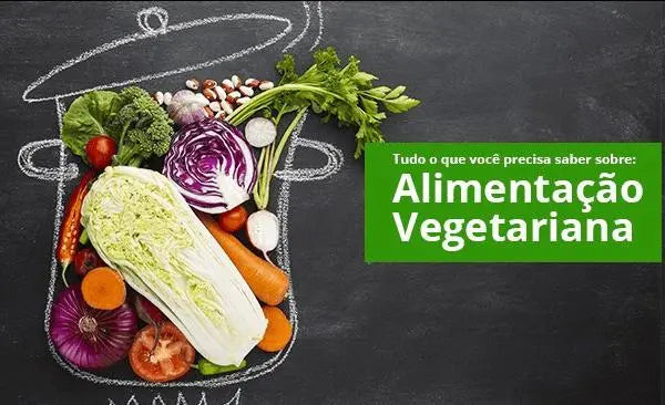 Texto alternativo:Ingredientes frescos e coloridos em formato de panela destacam a alimentação vegetariana.