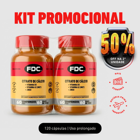2 unidades: a 2ª sai com 50% OFF | Citrato de Cálcio
