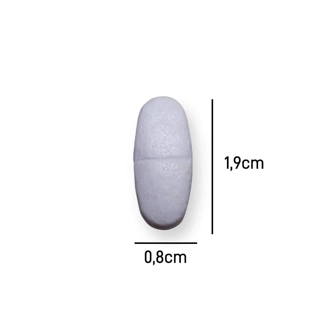 a white object is shown with measurements for it