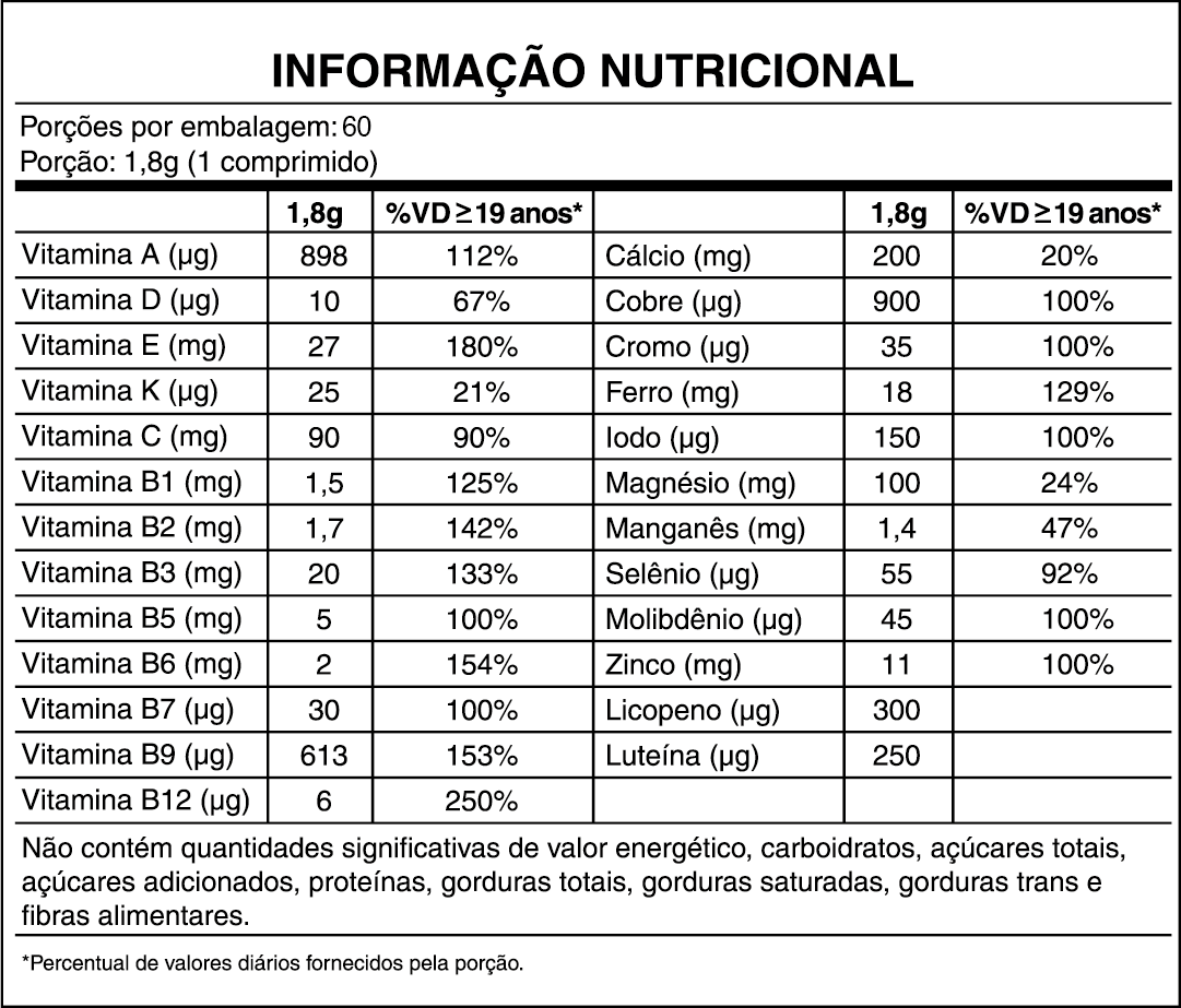 All Nutri Plus - Polivitamínico - 60 unid