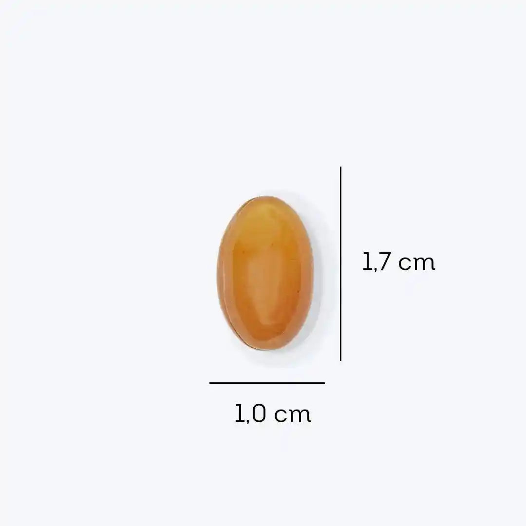 a picture of a yellow oval stone