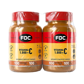 Kit Vitamina C 1000 mg | 2 Frascos x 100 Comprimidos | FDC