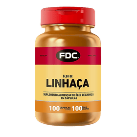 Óleo de Linhaça 1000 mg | 100 Cápsulas | FDC