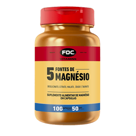 PentaMag 5 Fontes de Magnésio | 100 Cápsulas | FDC