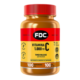 Vitamina C 1000 mg Ação Prolongada | 100 Comprimidos | FDC