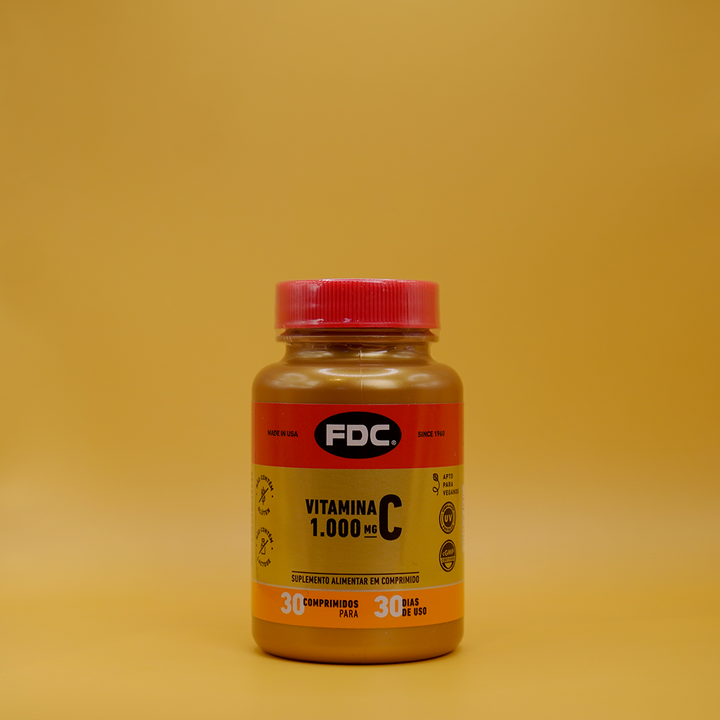 FDC Vitamina C 1000mg 30 comprimidos — detalhe da embalagem