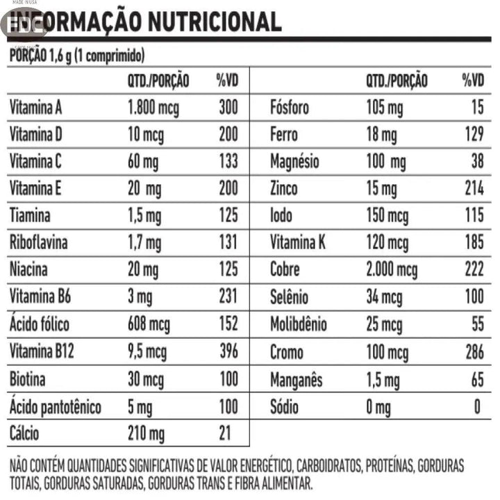 Imagem do produto All 26 Geriatric - Polivitamínico da FDC Vitaminas.