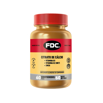 FDC Citrato de Cálcio + D3 + K2 (MK-7) + Zinco