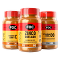 Kit Defesa Tripla | Vitamina C + D3 + Zinco | FDC