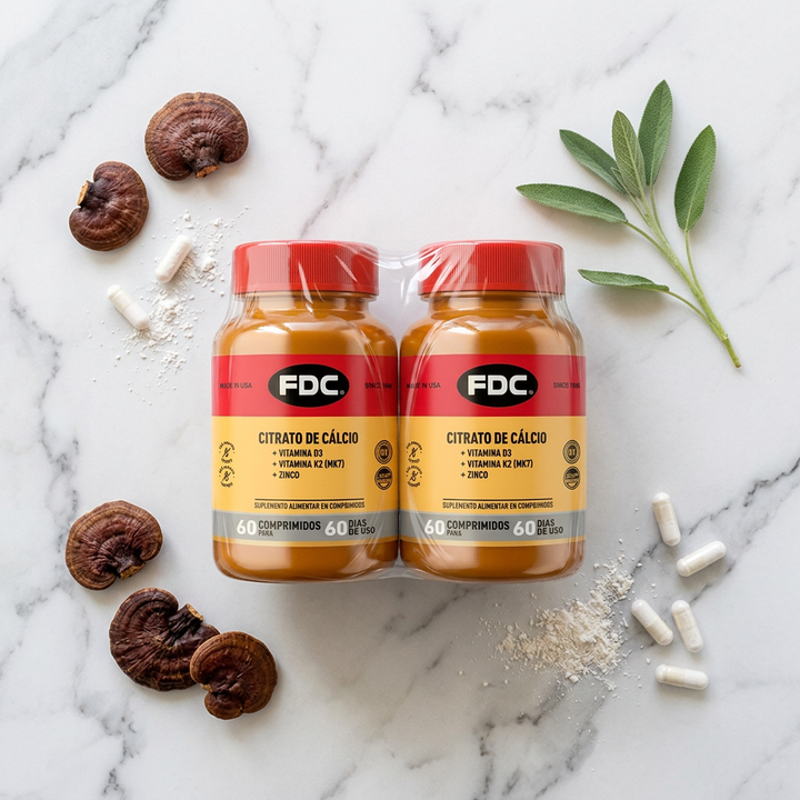 Flat lay Kit Zinco Quelado FDC Vitaminas