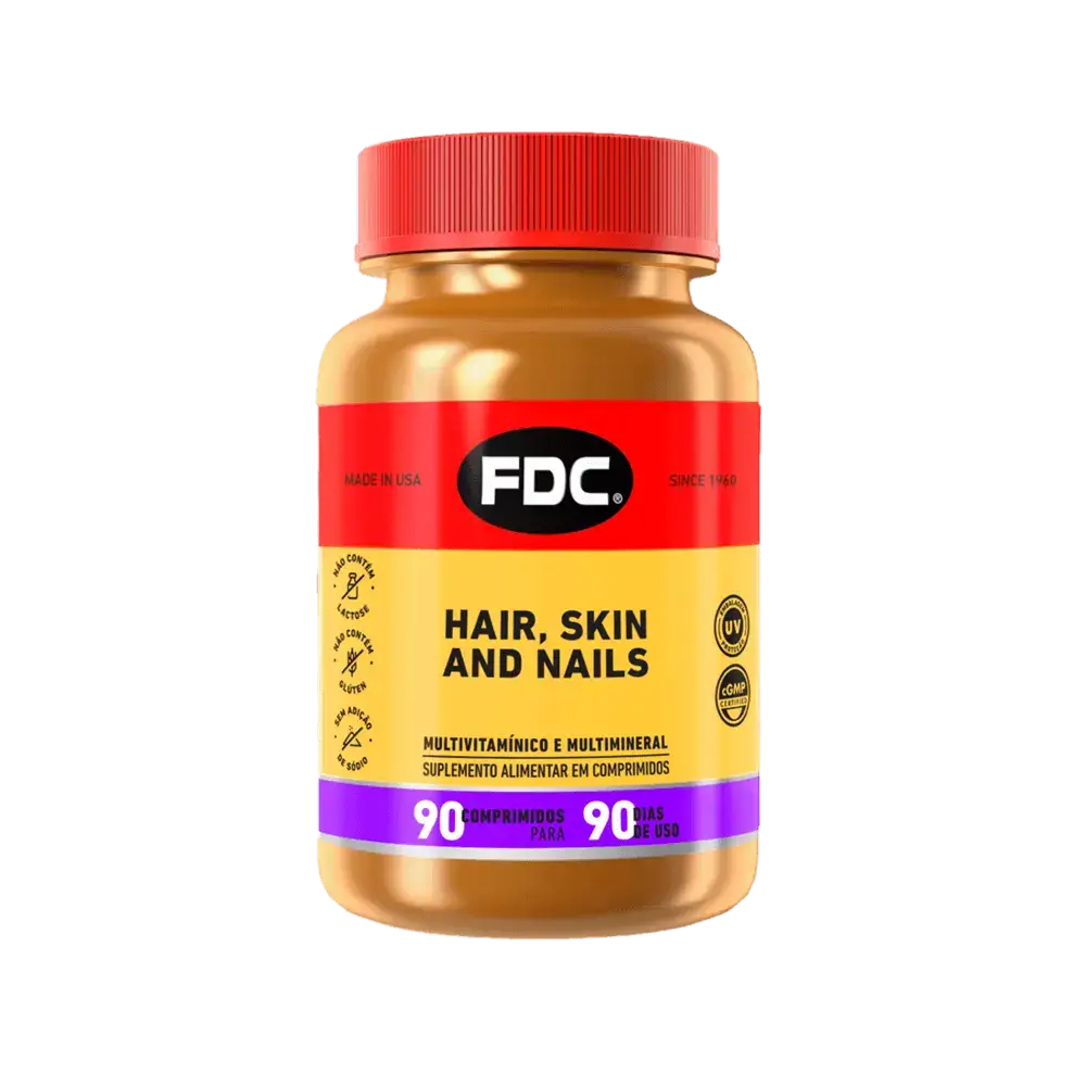 a bottle of foc hair, skin and nails