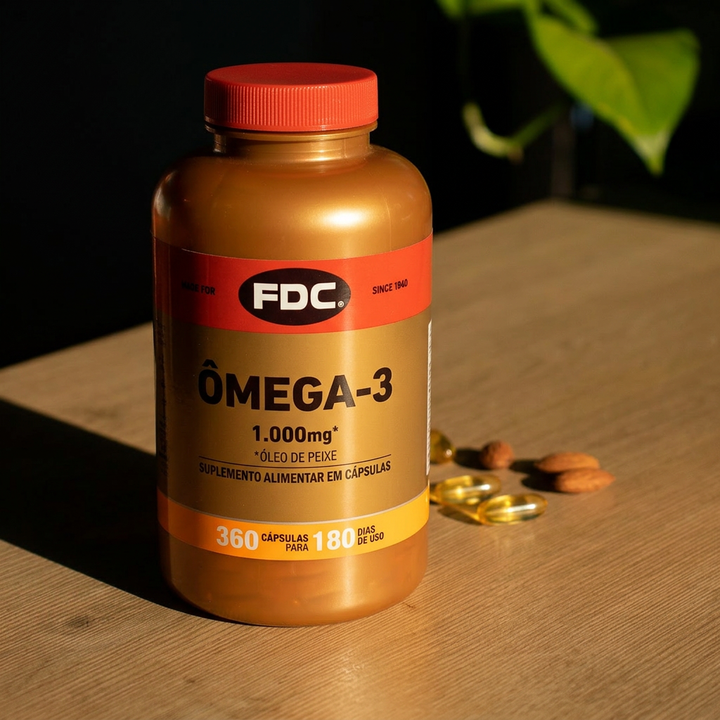 FDC Ômega-3 1000mg 360 cápsulas — embalagem