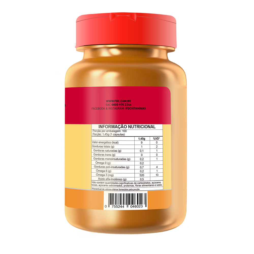 FDC Óleo de Linhaça 1.000mg | FDC Vitaminas | FDC Vitaminas