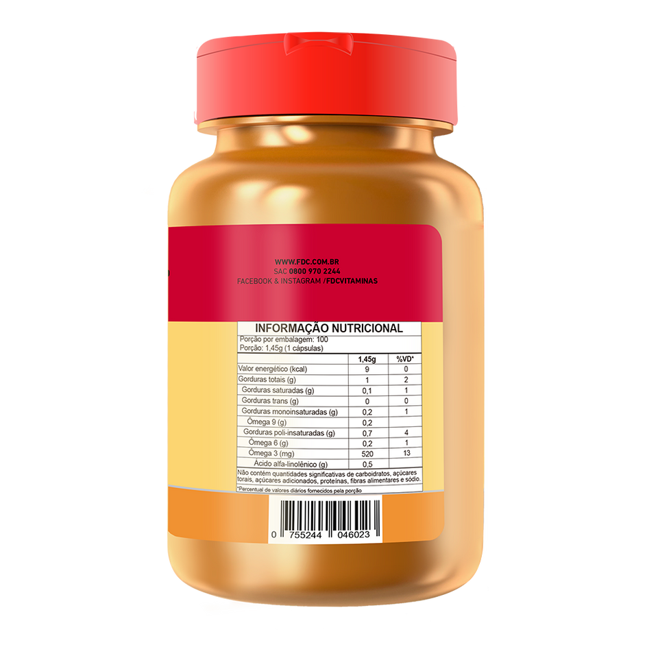 Imagem do produto FDC Óleo de Linhaça 1.000 mg - 100 cápsulas da FDC Vitaminas.
