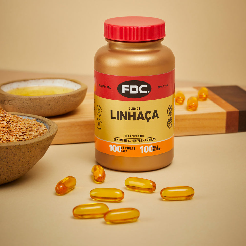 Imagem do produto FDC Óleo de Linhaça 1.000 mg - 100 cápsulas da FDC Vitaminas.