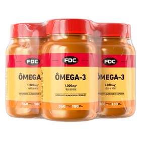 Ômega-3 360 Cápsulas | Kit Econômico 3 Frascos