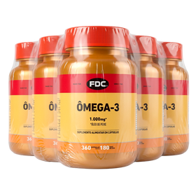 Ômega-3 360 Cápsulas | Kit Família 5 Frascos