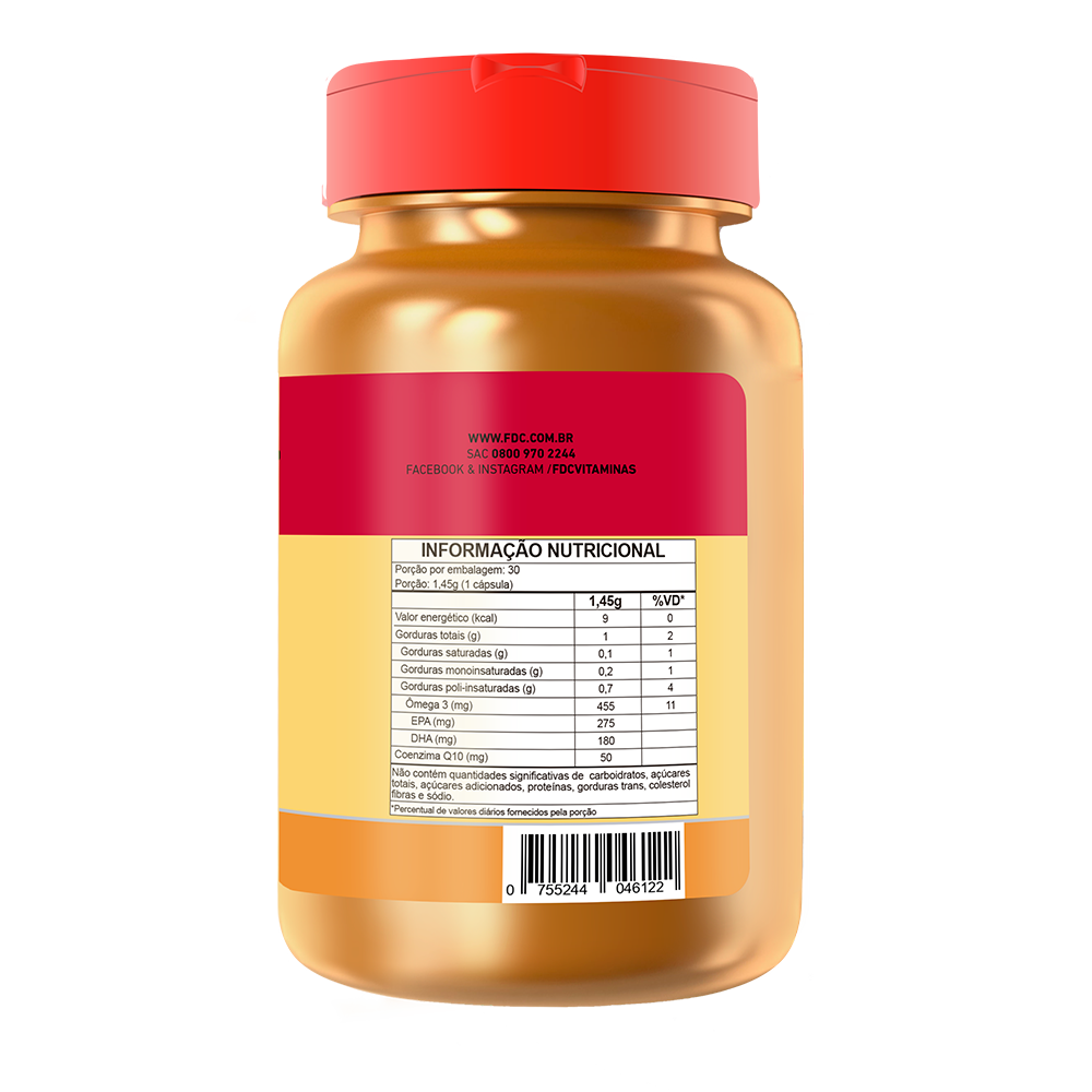 FDC Ômega 3 + CoQ10 | 30 Dias de uso