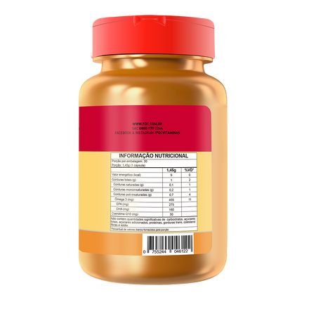 FDC Ômega-3 + CoQ10 - 30 cápsulas — verso