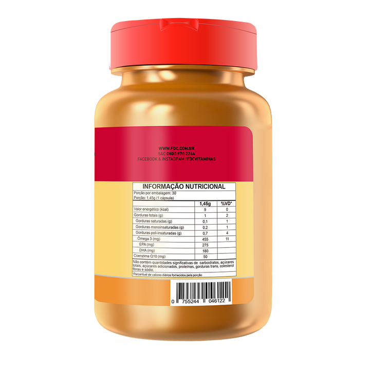 Imagem do produto FDC Ômega 3 + CoQ10 | 30 Dias de uso da FDC Vitaminas.