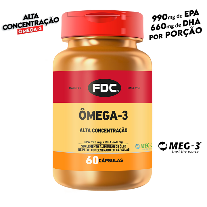 Imagem do produto Ômega 3 Alta Concentração da FDC Vitaminas.