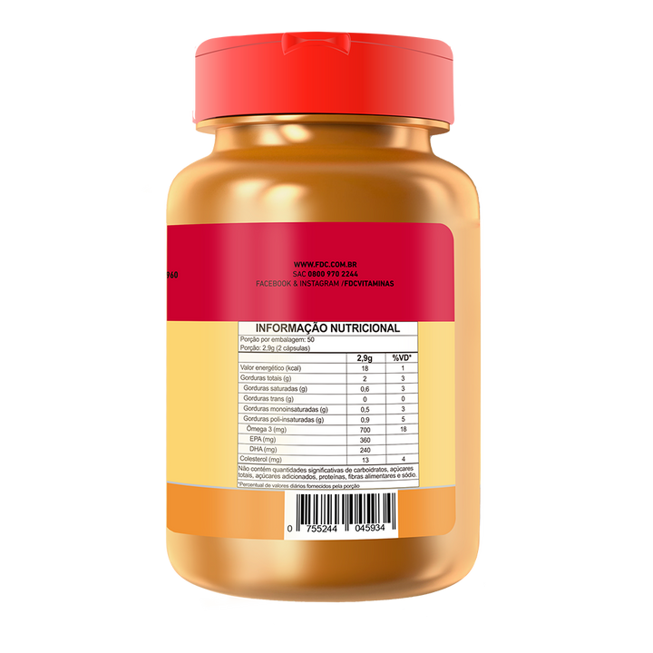 Imagem do produto Ômega 3 FDC  1.000mg - 100 Unid da FDC Vitaminas.