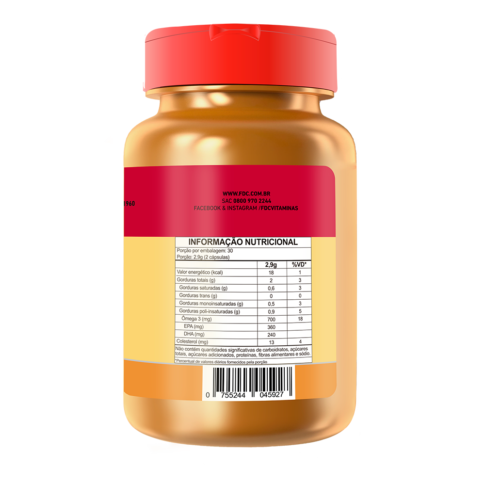 FDC Ômega 3 1000mg - 60 Unid I 30 Dias de uso