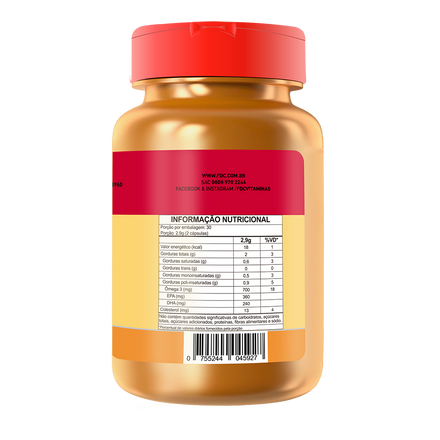 FDC Ômega-3 1.000 mg - 60 cápsulas — verso