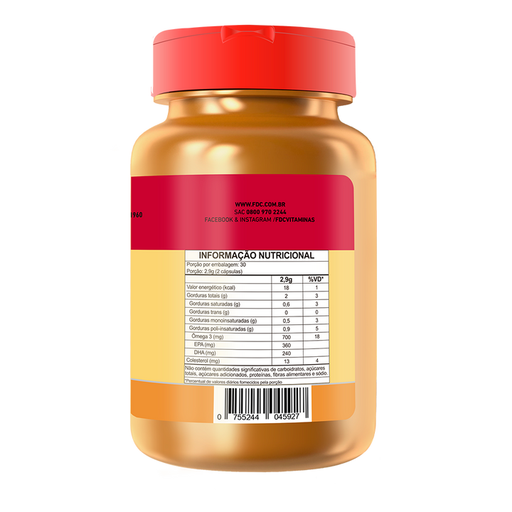 Imagem do produto FDC Ômega 3 1000mg - 60 Unid I 30 Dias de uso da FDC Vitaminas.