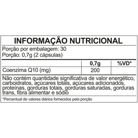 Coenzima Q10 200mg — verso
