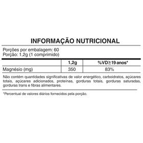 FDC Magnésio 350 mg | 60 Dias de uso — verso