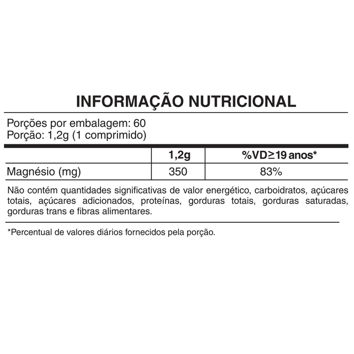 FDC Magnésio 350 mg | 60 Dias de uso