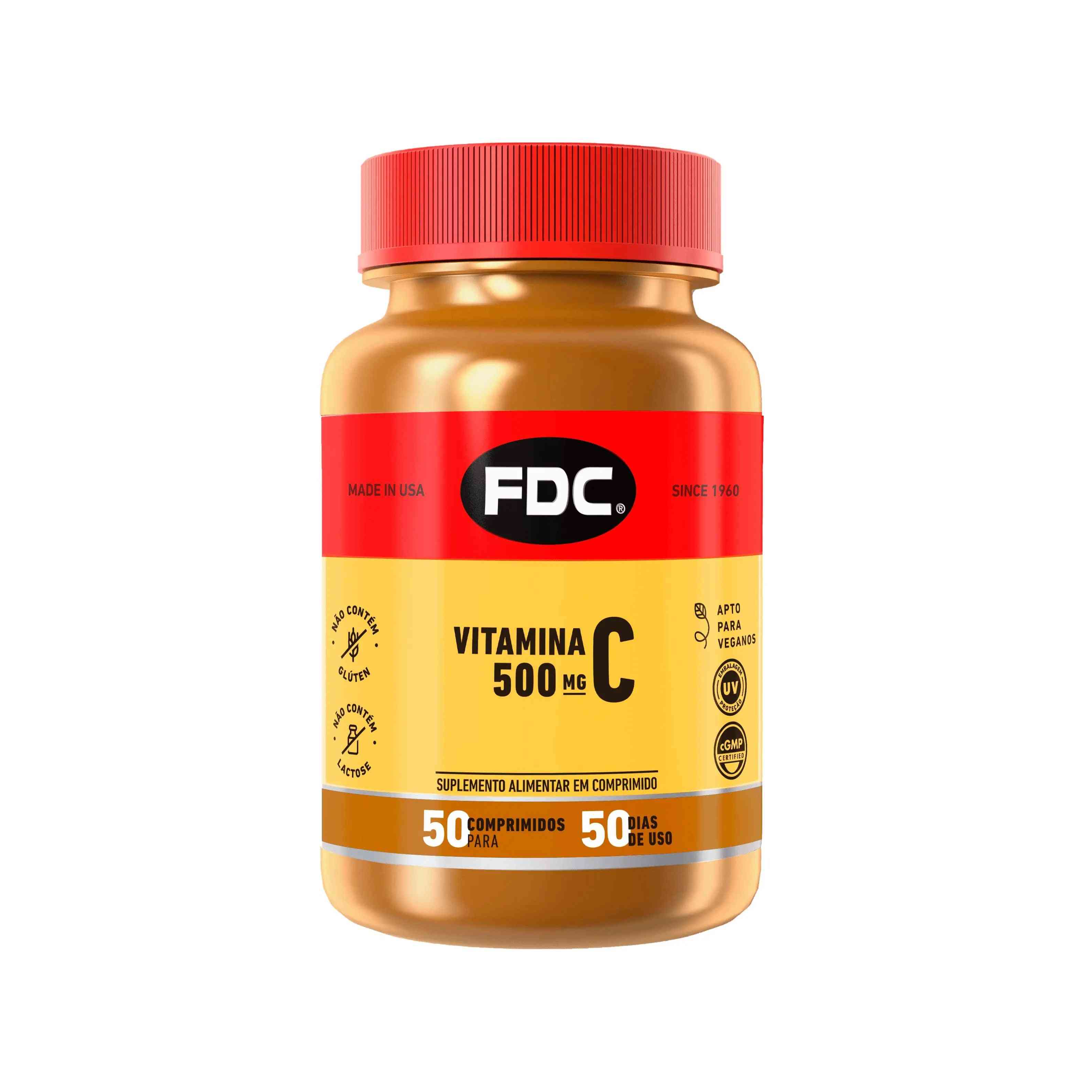 Produto FDC: Vitamina C 500mg - 50 Unid