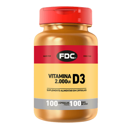 FDC Vitamina D3 2.000 UI - 100 cápsulas