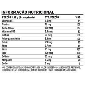 Hair, Skin & Nails Multivitamínico | 90 Comprimidos | FDC — verso