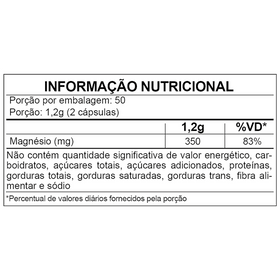 PentaMag 5 Fontes de Magnésio | 100 Cápsulas | FDC — verso