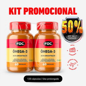 Kit Ômega 3 Alta Concentração | 2 Frascos | FDC
