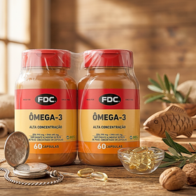 Kit Ômega 3 Alta Concentração | 2 Frascos | FDC — verso