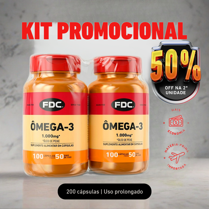 FDC Kit Ômega 3 100c 2 frascos — imagem ambientada 3