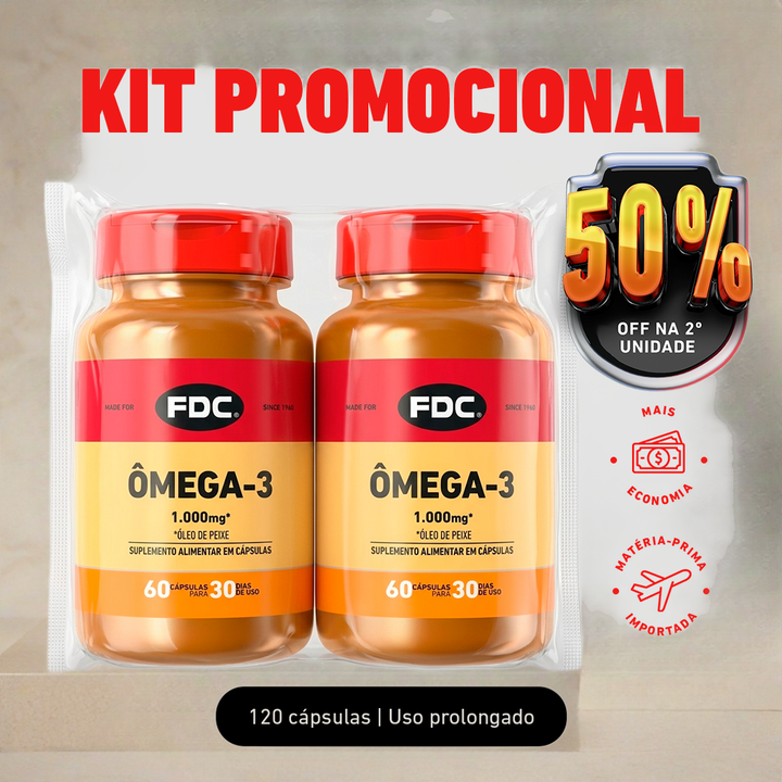 FDC Kit Ômega 3 60c 2 frascos — imagem ambientada 3