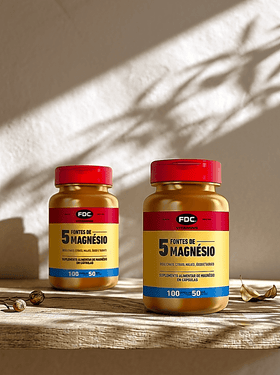 PentaMag 5 Fontes de Magnésio | 100 Cápsulas | FDC — verso