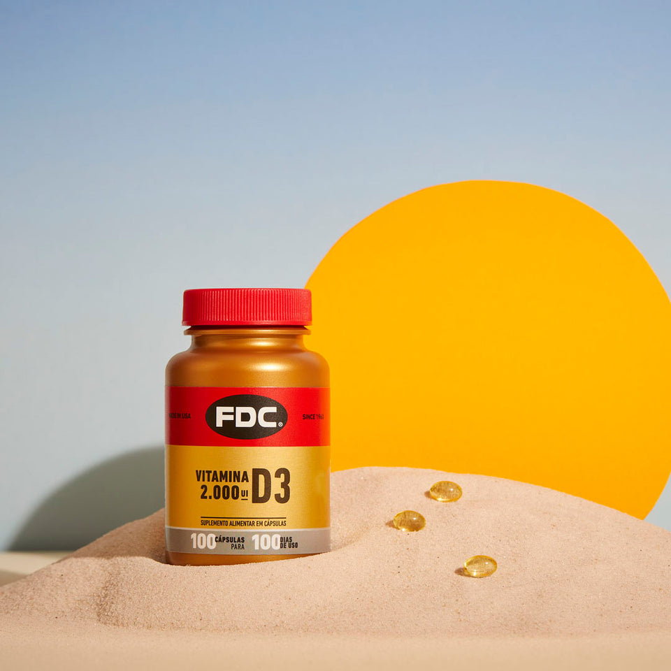 Imagem do produto FDC Vitamina D3 2.000 UI - 100 cápsulas da FDC Vitaminas.