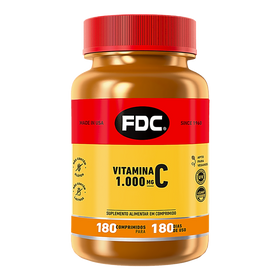 Vitamina C 1000 mg | 180 Comprimidos | FDC