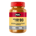 Vitamina D3 2000 UI | 100 Cápsulas | FDC